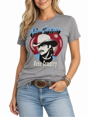 Alan Jackson Gone Country Graphic Tee 90s Size Small NWOT